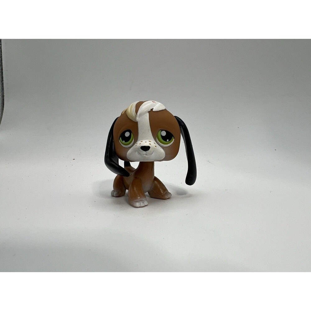 2004 Littlest pet shop LPS #113 Beagle Green eyes FLOPPY Ears